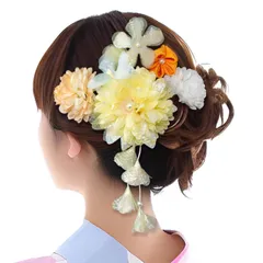 【在庫】4点 振袖 髪飾り 髪飾り 大人 和装 髪飾 髪飾り子供 着物 卒業式 成人式 袴 七五三 花 結婚式 夏祭り 花火大会 浴衣 ドライフラワー 髪留め [huazontom] 和風 小物