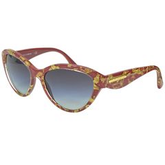 ドルチェ&ガッバーナ ドルガバ D&G DG4199 2748/8G 55□18 135 3N サングラス アイウェア キャットアイ レッド ゴールド DOLCE&GABBANA