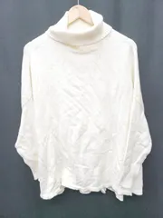 ◇ ⊇ AMERICAN HOLIC アメリカンホリック タートルネック 長袖 ニット セーター サイズF クリーム系 レディース P  【1407100017263】