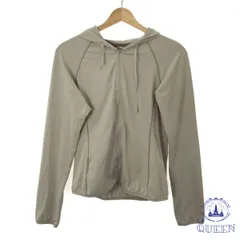 ☆美品☆ UNIQLO ユニクロ トップス パーカー ジップアップ フード付き 長袖 スポーツ レディース グレー M 901-14239 送料無料 古着