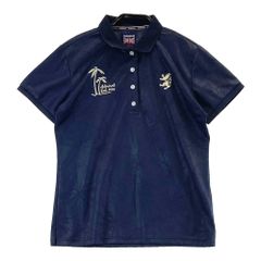 美品Admiral Golf ポロシャツ ネイビー ヤシの木 ゴルフウェア - メルカリ