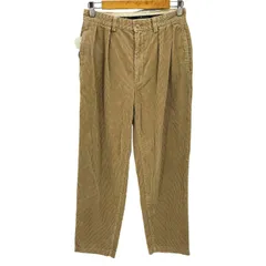 ポロラルフローレン POLO RALPH LAUREN 90s POLO CORDS 太畝 2タック ワイドテーパード コーデュロイパンツ メンズ  31×32