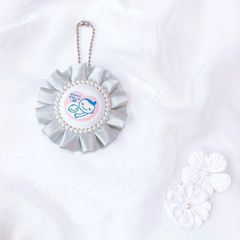 ハンドメイド　両面マタニティマーク　プリーツ　グレー　完成品