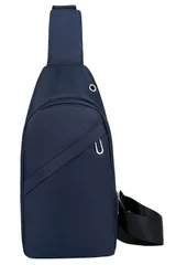 [Kanpari] ショルダーバッグ メンズ ボディバッグ 肩掛けバッグ 斜めがけバッグ ワンショルダーバッグ 小さめ 薄型 軽量 コンパクト 子供 キッズ レディース 男の子 女の子 通勤 通学 旅行 (無地ネイビー) [無地ネイビー]