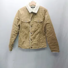 ■ ⊇ BENO 裏地ボア 長袖 コーデュロイジャケット サイズM ベージュ系 ホワイト メンズ E  【1501230048729】