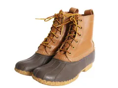 【お得なクーポン配布中!】 USA製 エルエルビーン 6ホール ビーン ブーツ レディース 25cm 程 アウトドア LLBEAN レースアップ 8インチ LLビーン レインブーツ 2トーン