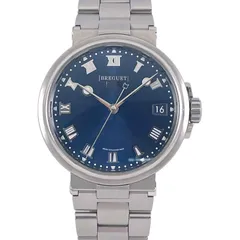 ブレゲ マリーン 5517 レザーベルト ネイビー 美品 5517BB/Y2/5ZU ブルー Breguet（ブレゲ）マリーン 中古 | 東京