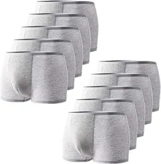 RONGUI メンズ 使い捨てパンツ 男性用 ボクサーパンツ 10枚セット 旅行用 下着 綿100％( グレー,  4XL)