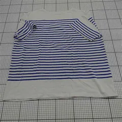 ◇ ⊂ JOURNAL STANDARD ボーダー 半袖 Tシャツ カットソー サイズM ホワイト系ブルー系 レディース E  【1509100067375】