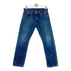 ポロラルフローレン　5XL リペア加工　デニムパンツ　インディゴ　W36 美品 ポロラルフローレン5XL リペア加工デニムパンツインディゴW36 美品