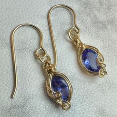 タンザナイト　ピアス