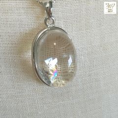 虹入り水晶（アイリス クォーツ） ネックレス【シルバー925・45cm】