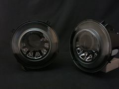 ベンツ Gクラス W463 ゲレンデ バイキセノン用 7連 LED付 ヘッドライトケース インナーブラック 商品番号3465