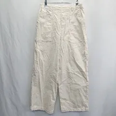 ◇ ⊂ studio CLIP スタディオクリップ 後ろウエストゴム ワイドパンツ サイズL アイボリー レディース E  【1501230035538】