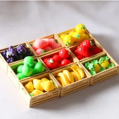 ミニチュア果物 10個セット ピクニック・プチ・フルーツセット ピクニック用ミニチュア
