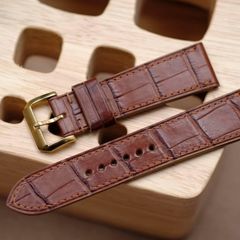 腕時計革ベルト アリゲーター ワニ革 時計バンド 本革 腕時計バンド 交換ベルト レザーベルト レザーバンド 凹凸型  凹凸型 弓カン 特殊形状 交換用工具付 9mm~29mm