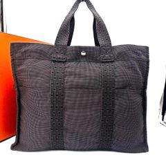 HERMES エルメス エールライン GM トートバッグ A4収納可能 グレー系 