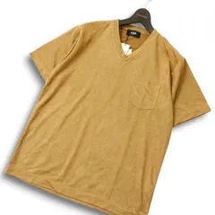 【新品 未使用】 AZUL by moussy アズール マウジー フェイク スウェード★ ポケット 半袖 カットソー Tシャツ Sz.M メンズ