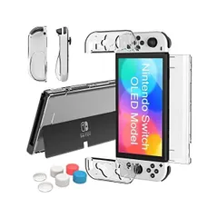 Teyomi Switch oled カバー Switch 有機ELモデル カバー 分体式設計 着脱簡単 ドック対応 全面保護 PC材質 薄型 軽量