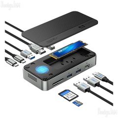 [DJ24000104] SAN ZANG MASTER 10 IN 1 ドッキングステーション M.2 SSD 外付けケース付き ブラック (未開封)
