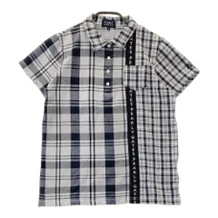 サイズ：2 PEARLY GATES パーリーゲイツ 2023年モデル 半袖ポロシャツ チェック柄 ネイビー系 [240101528045] ゴルフウェア レディース ストスト