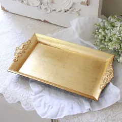 シャビーシックレリーフトレーアイボリー