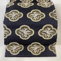 O0699 美品 逸品 希少 洛風林 正絹 本袋帯