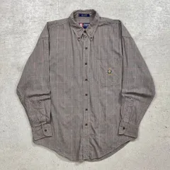 90年代 CHAPS  Ralph Lauren チャップス ラルフローレン グレンチェックシャツ ボタンダウンシャツ メンズL相当 