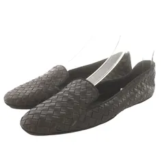 ボッテガヴェネタ BOTTEGA VENETA イントレチャート スリッポン ローファー レザー 編み込み 38 25㎝ 黒 ブラック /IR ■GY18 ■OHのサムネイル