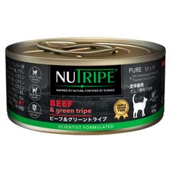 全年齢用 総合栄養 キャットフード NUTRIPE ニュートライプ ビーフ＆グリーントライプ 95g×24個（1ケース）(キャットフード)（猫缶）【正規品】