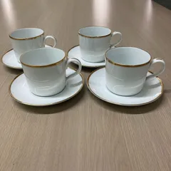ノリタケ　ゴールドライン　デミタスカップ&ソーサー　4客セット