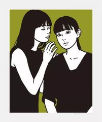 mebae × 村上隆 版画 smile_02ブルーヘアー、ピンクヘッドホンwM