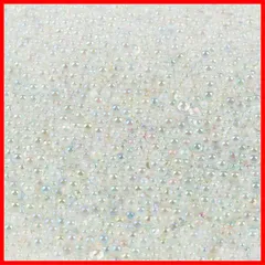 サムコス バブルビーズ レジン封入ビーズ 約200gセット 穴なし 丸玉 マイクロビーズ ガラスビーズ オーロラ ミックス パール アート 光沢 気泡 手作り用品 アクセサリーパーツ ネイルパーツ 手芸用品 DIY 装飾充填物