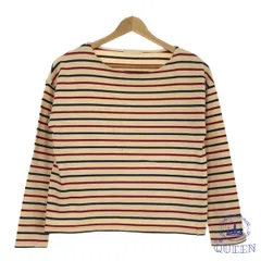 【訳アリ】 earth music&ecology アースミュージックアンドエコロジー トップス カットソー Uネック カジュアル おしゃれ 綺麗め 長袖 レディース ボーダー 901-13714 送料無料 古着