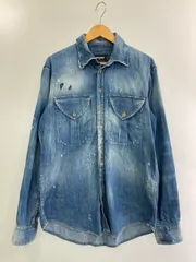 DSQUARED2　ディースクエアード 加工デニムシャツ　サイズ46　M DSQUARED2 ディースクエアード 加工デニムシャツ サイズ46 M