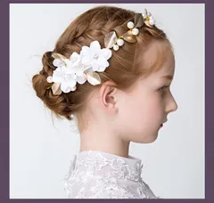 キッズ 髪飾りベビー髪飾り　　ヘアバンド　カチューシャ　ドレス　リボン　花かんむり　花冠　フラワーレース　子供 フォーマル　ヘアアクセサリー