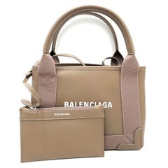 【K736】BALENCIAGA（バレンシアガ）/ネイビーカバスXS/ハンドバッグ/2WAY/390346