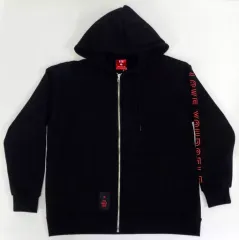 【中古】アウターウェア(男性アイドル) BTS(防弾少年団) ジップアップパーカー ブラック L(2)サイズ 「BTS WORLD TOUR ’LOVE YOURSELF’～JAPAN EDITION～」