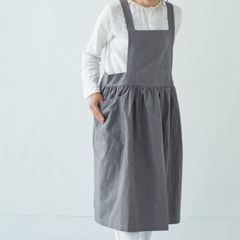 Parsley パセリ 辻希美 プロデュース コットンガーゼエプロン グレー