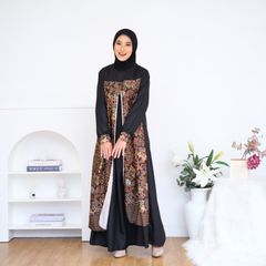 ムスリムロングドレス(ヒジャブ別売) -Nusantara Abaya Batik Muslim Woman Dress Muslim Dress Long Dress