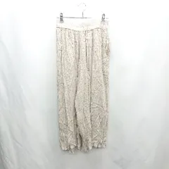 ◇ Θ chocol raffine robe ハイウエスト ギャザー加工 ワイドパンツ サイズF ベージュ系 レディース E  【1502030020311】