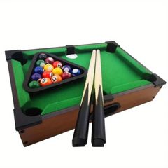 ミニビリヤードセット大人用コンパクトビリヤードテーブルセット - パーティーや飲酒ゲームに最適、耐久性のある木製フレーム