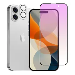 【人気商品】あいほん16 強化ガラス 「角割れ」防ぎ 液晶保護フィルム 画面保護シート レンズフィルム 3D全面保護 保護 【旭硝子素材製】炭素繊維 シート (1枚) 【硬度9H 16用カメラフィルム 浮かない アイフォン 目の疲れ軽減 ガラスフィルム「ブルー