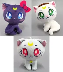 【中古】ぬいぐるみマスコット・ぬいぐるみバッジ 全3種セット カバンに付けられるぬいぐるみ～ルナ/アルテミス/ダイアナ～ 「劇場版 美少女戦士セーラームーンCosmos×サンリオキャラクターズ」