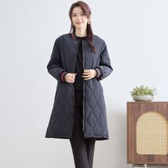 [TRUBE]【M〜L】スタイリッシュキルティングジップコート(ブラック)