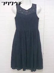 ◇ dazzlin ダズリン 総レース ノースリーブ ミニ ワンピース サイズM ネイビー レディース  【中古】 【1107210001656】