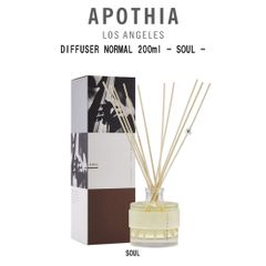 APOTHIA(アポーシア)ディフューザー ソウル フレグランス アロマ マホガニー ウッド ジンジャー インテリア ギフト プレゼント DIFFUSER NORMAL 200ml "SOUL"