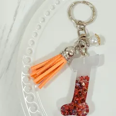 イニシャルキーホルダー レジン P-10 「I」