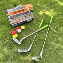 ゴルフ 子ども おもちゃ 玩具 クラブ ボール スポーツ 屋外 屋内 インドア アウトドア 伸縮 調整可能 初心者 簡易的 ポリプロピレン カラフル 3本セット ターゲット