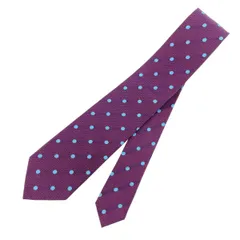 Paul Smith ポールスミス  ネクタイ   パープル×ネイビー シルク100％ メンズ ドット柄 日本製 ビジネス 服飾小物　240001150949